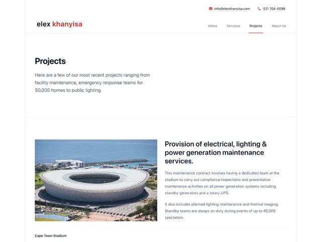 Elex Khanyisa featured project section