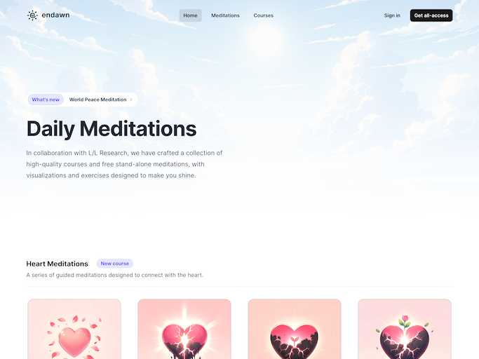 Endawn meditation platform